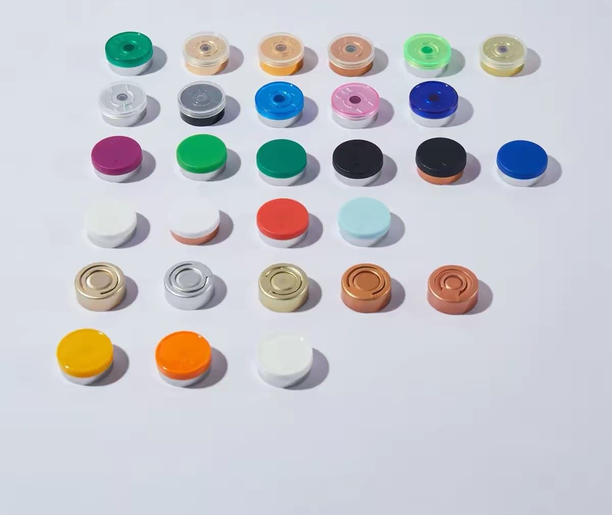 Vial cap color options